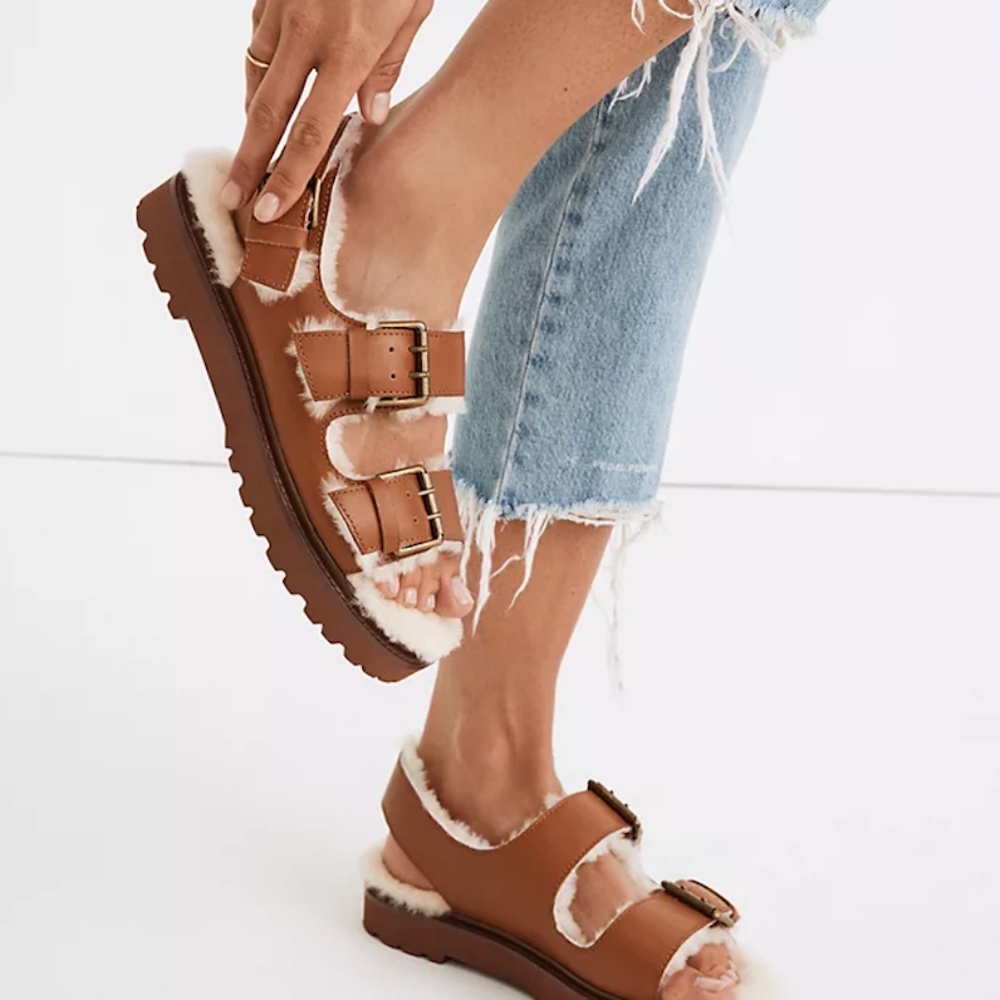 Madewell -Shearling lined Madelyn Sandal - SUPER SASS!!!